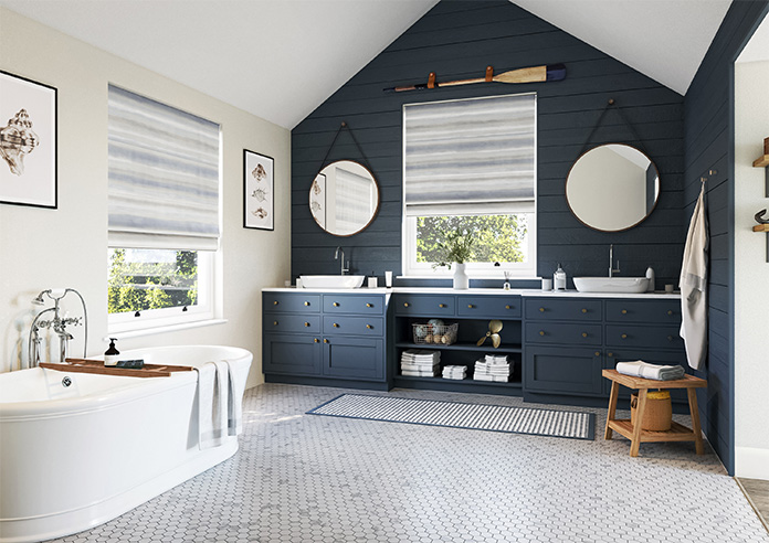 Ombre Velvet, Neutral - Motorised Roman Blind - Image 6